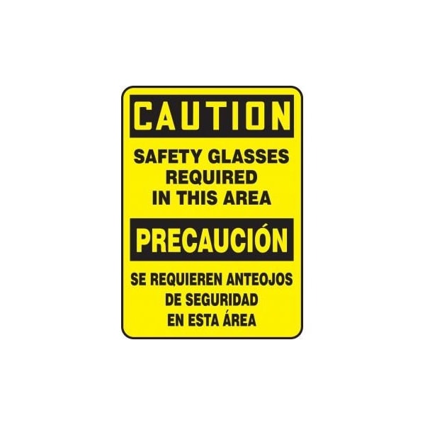 Accuform BILINGUAL OSHA CAUTION Safety Sign SBMPPA617VA SBMPPA617VA - main